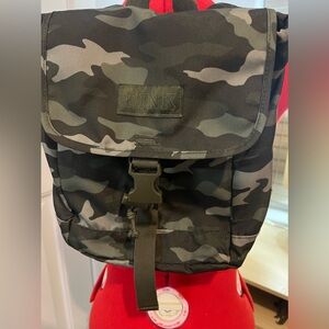 PINK Victoria's Secret Black and Gray Camo Mini Backpack